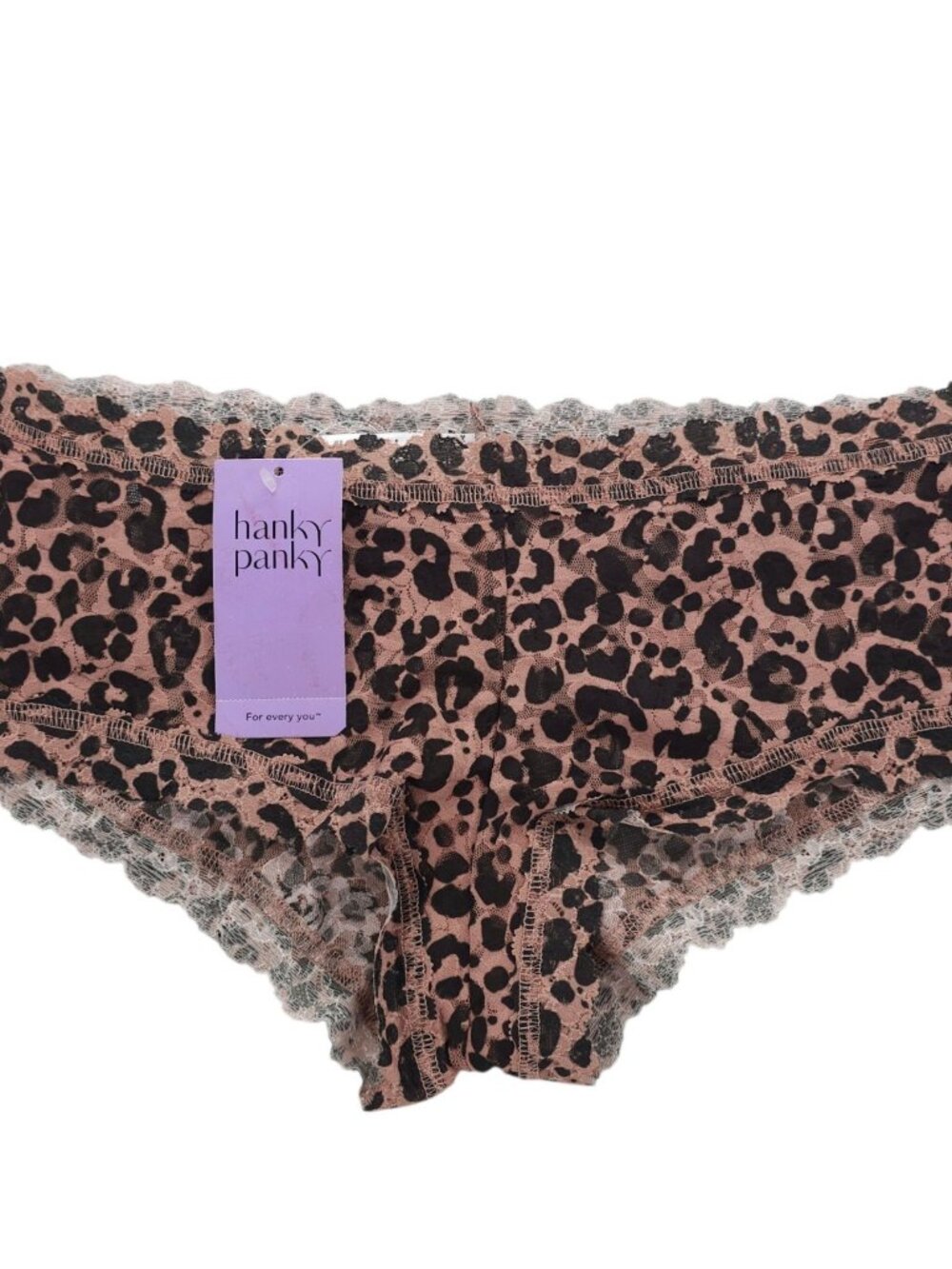 NWT HANKY PANKY Signature Lace Boyshort Panties Animal Print Size MEDIUM